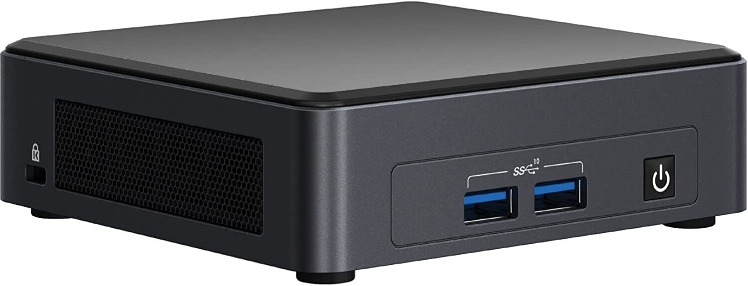 Intel NUC 11 Pro Kit NUC11TNKv7: Intel Core i7-1185G7, Intel Iris Xe Graphics, Dual HDMI 2.0b w/HDMI CEC, Dual DP 1.4a via Type C, Front: 2xUSB 3.2 Rear: 2xUSB 4 (type C), no cord