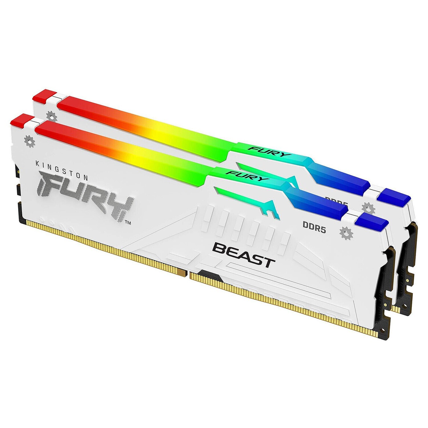 Kingston DRAM 64GB 6000MT/s DDR5 CL40 DIMM (Kit of 2) FURY Beast White RGB XMP