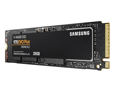 SAMSUNG 970 EVO PLUS 250GB SSD, M.2 2280, NVMe, Read/Write: 3500 / 2300 MB/s, Random Read/Write IOPS 250K/550K