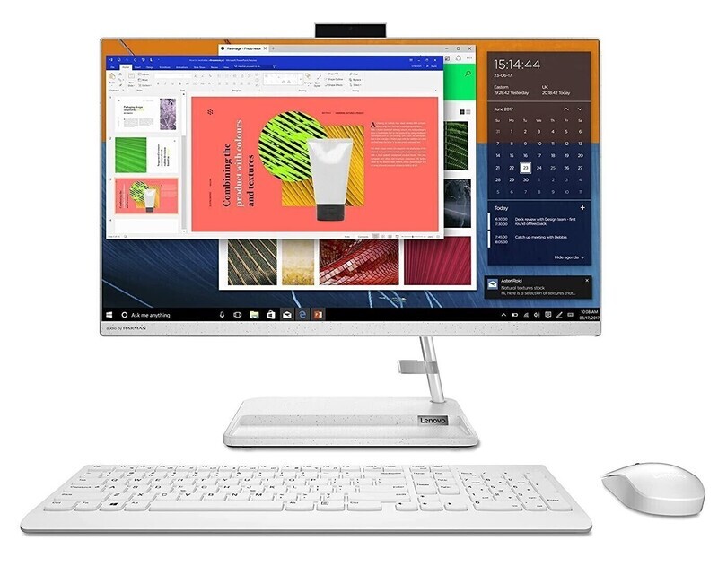 Lenovo All-in-One IdeaCentre 3 27ALC6, 27&quot; FHD, Free DOS, Ryzen 7 7730U, 2x 8GB SO-DIMM DDR4-3200, 1TB SSD M.2 2280 NVME, Integrirana AMD Radeon Grafika, DVD±RW, 90W Adapter, wireless tipkovnica+miš