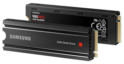 Samsung SSD 980 Pro 1TB with Heatsink M.2 PCIE Gen 4.0 NVME 1.3c PCIEx4, 7000/5000 MB/s