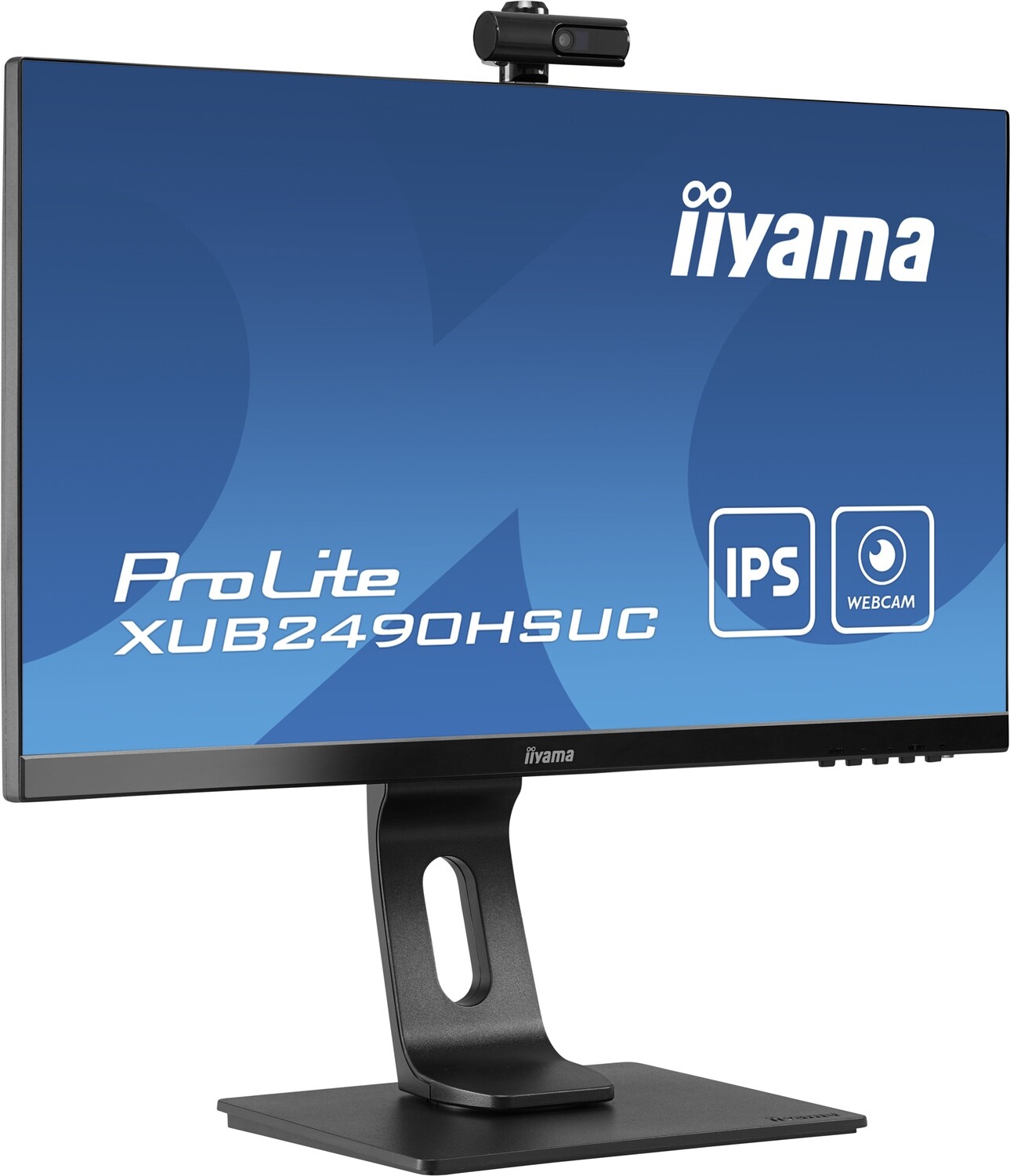 IIYAMA Monitor LED XUB2490HSUC-B1 24" ETE IPS, 1920x1080, Webcam 1080P Auto Focus, 13cm Height Adj. Stand, Pivot, 5ms, 250 cd/m², Speakers, HDMI, DisplayPort, USB2.0 port