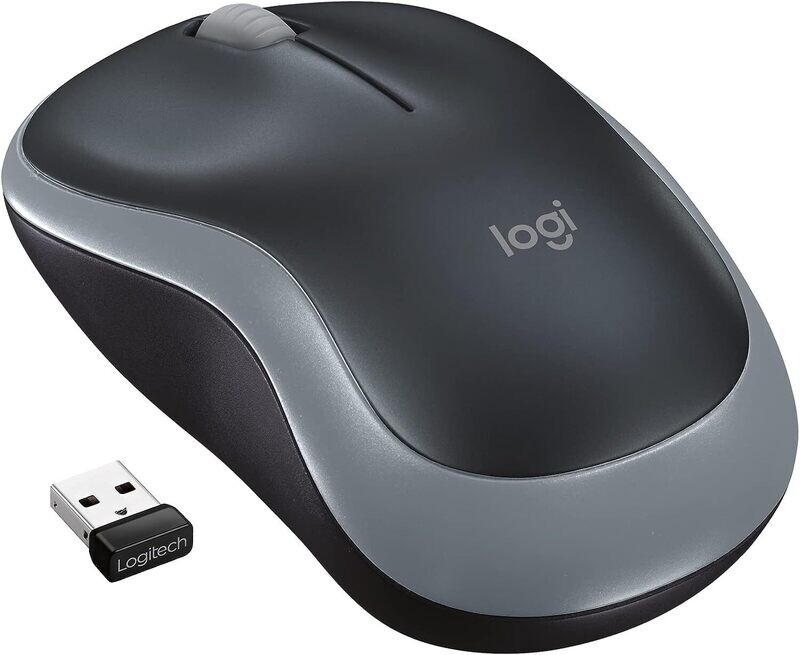 LOGITECH M185 Wireless Mouse, Swift grey