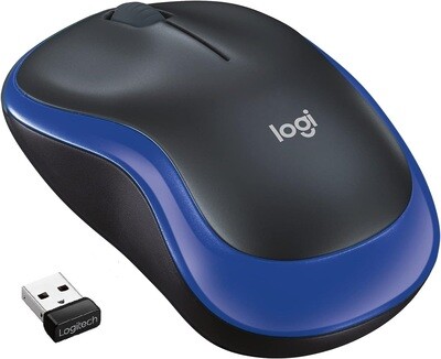 LOGITECH M185 Wireless Mouse, Blue