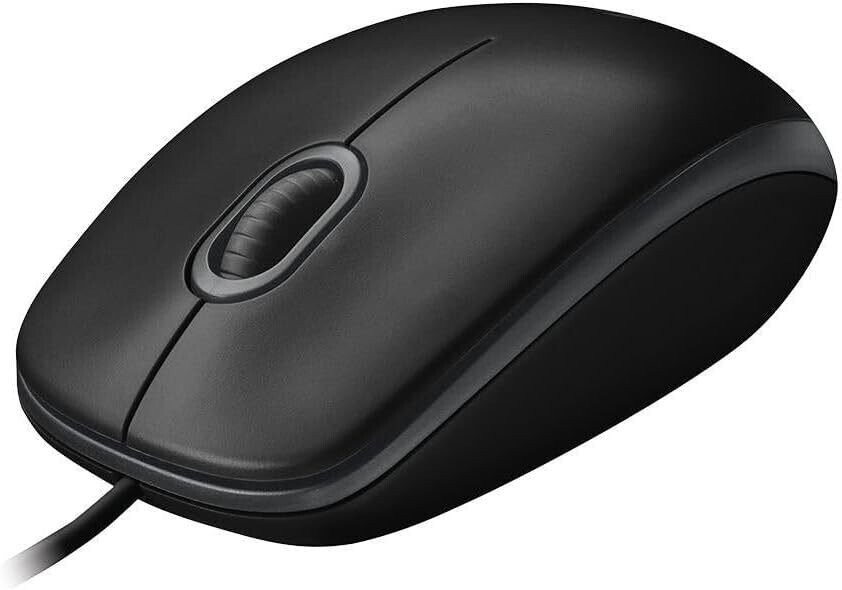 LOGITECH B100 Corded Mouse, Black