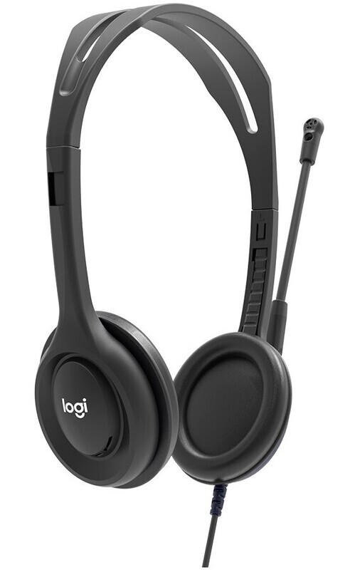 LOGITECH H111 Corded Stereo Headset - BLACK - 3.5 MM