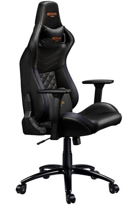 CANYON Nightfall GС-7, Gaming chair, black and orange stitching