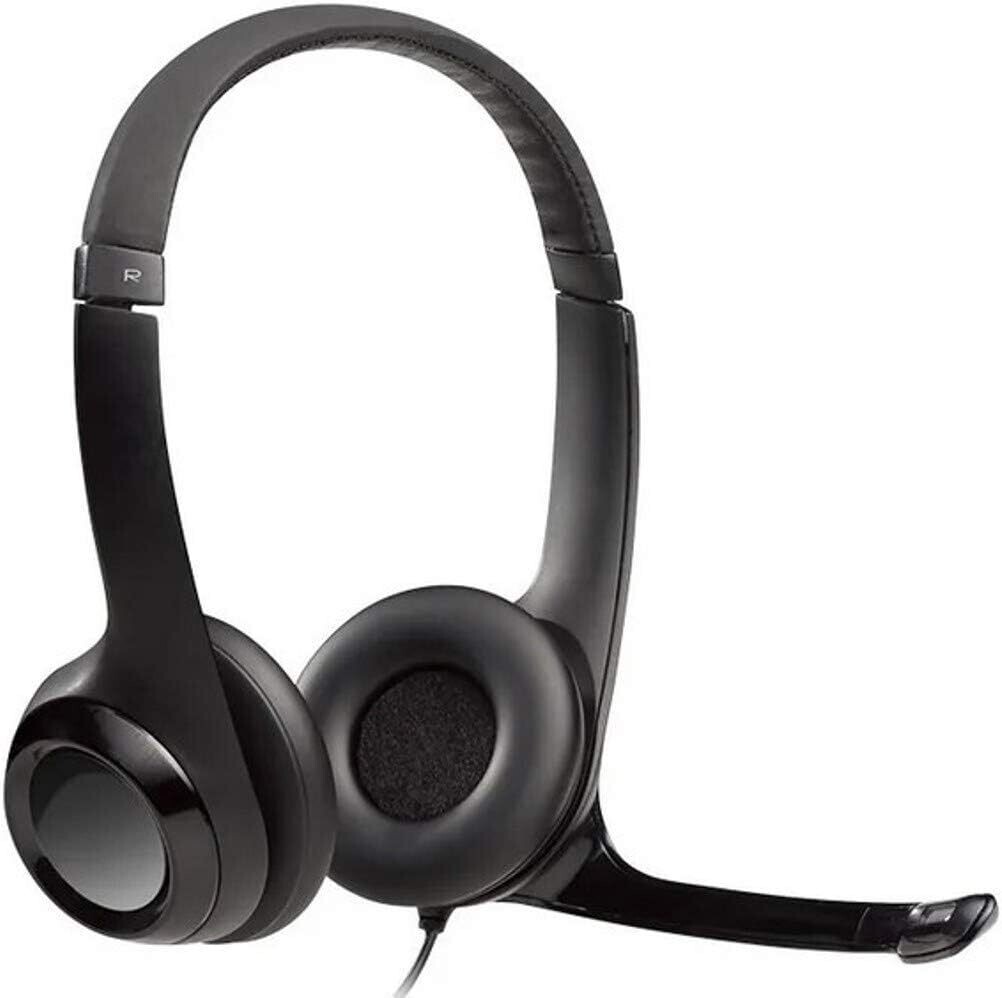 LOGITECH H390 Corded Headset - BLACK - USB