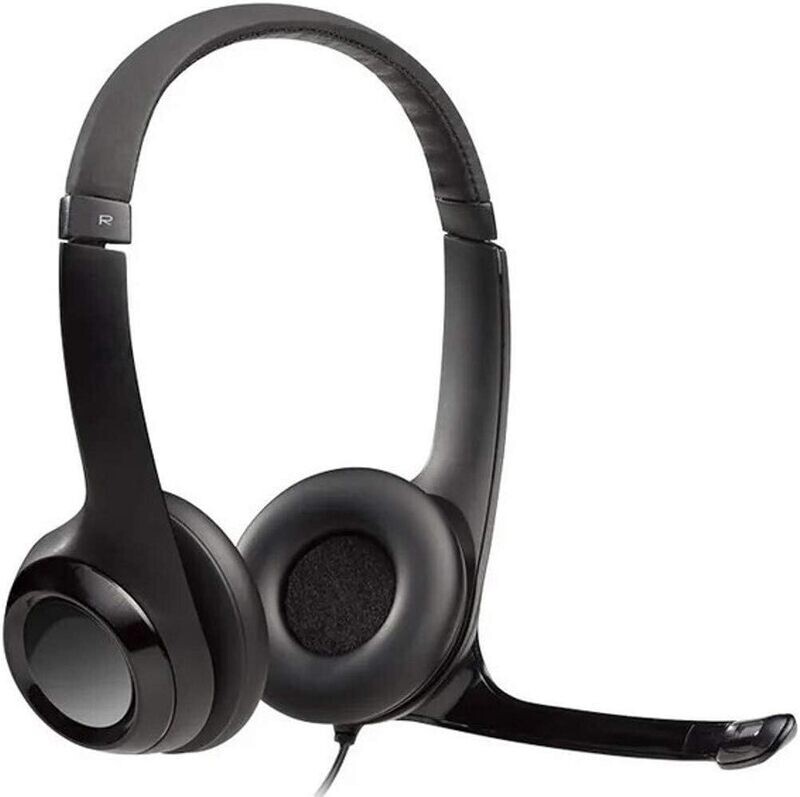 LOGITECH H390 Corded Headset - BLACK - USB