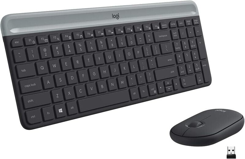 LOGITECH Slim Wireless Keyboard and Mouse Combo MK470 - GRAPHITE - Croatian layout