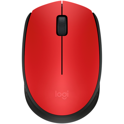 LOGITECH M171 Wireless Mouse, Red
