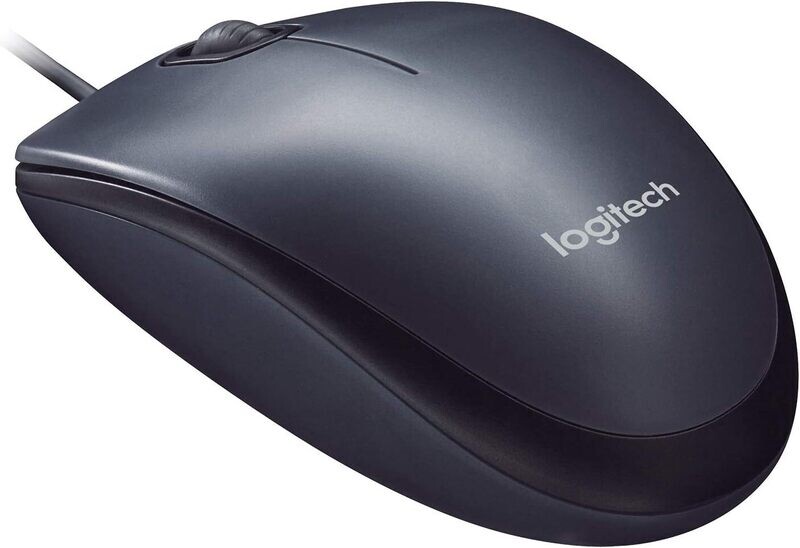 LOGITECH M90 Corded Mouse, Grey