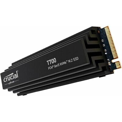 Crucial T700 2TB PCIe Gen5 NVMe M.2 SSD with heatsink