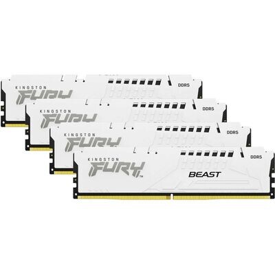 Kingston DRAM 64GB 5600MT/s DDR5 CL40 DIMM (Kit of 4) FURY Beast White XMP