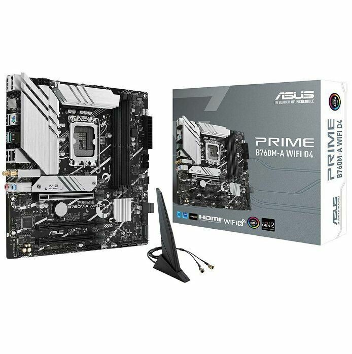 ASUS Mainboard Desktop PRIME B760M-A WIFI (LGA1700, 4xDDR5, mATX)
