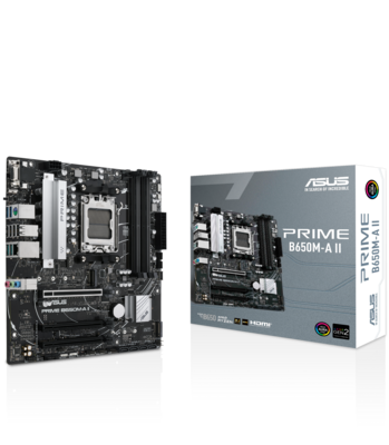 ASUS Mainboard Desktop PRIME B650M-A II (AM5, AMD B650, DDR5, mATX)
