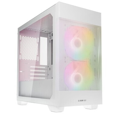 Case Lian Li LANCOOL 205M Mesh, Micro-ATX, Tempered Glass, White