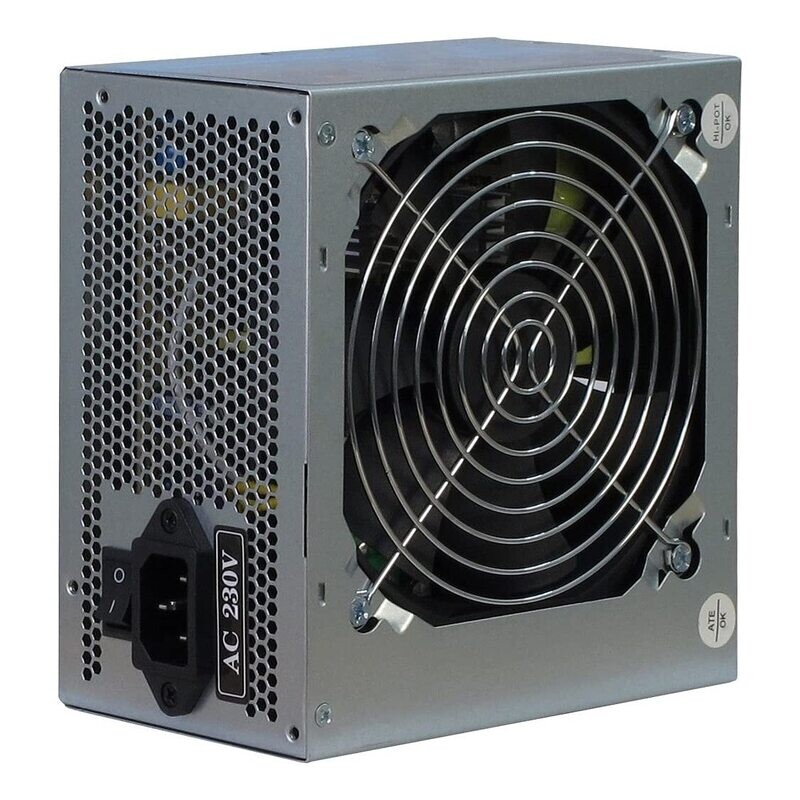 Power Supply INTER-TECH IT-SL500, 500W, AC 230V, 50/60Hz, DC 3.3/5/±12V, 3x S-ATA, Retail, Passive PFC, 1x120