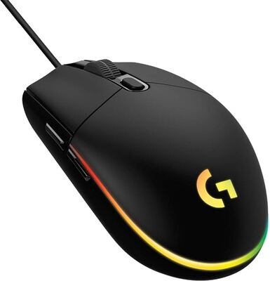 LOGITECH G102 LIGHTSYNC Corded Gaming Mouse - BLACK
