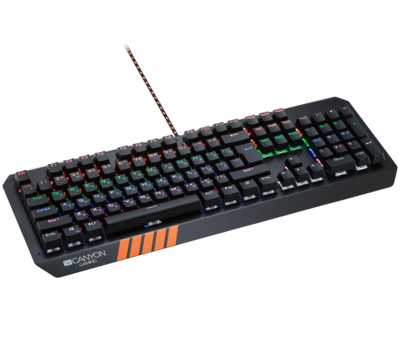 CANYON Wired multimedia gaming keyboard with lighting effect, 108pcs rainbow LED - Hazard GK-6
