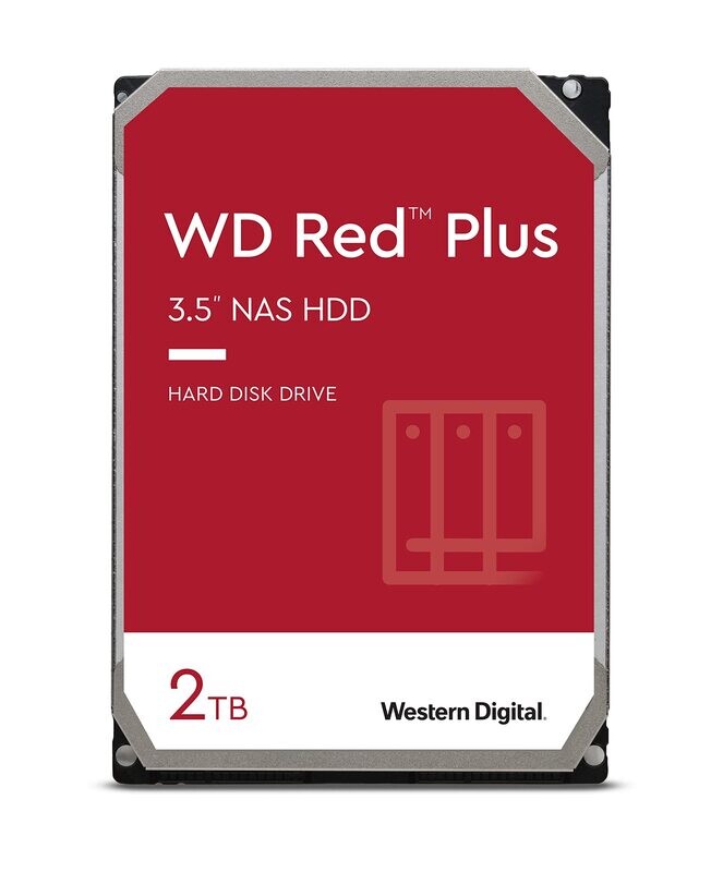 HDD NAS WD Red Plus 2TB CMR, 3.5&#39;&#39;, 128MB, 5400 RPM, SATA