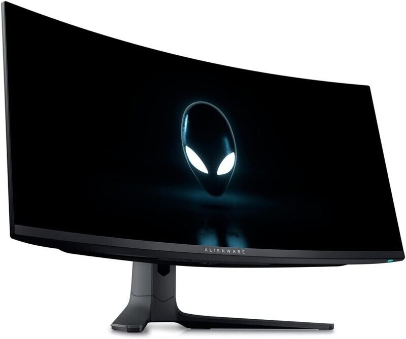 Monitor Alienware AW3423DWF 34&quot; Curved, 3440x1440, WQHD, 165Hz, Anti-reflective, 21:9, 1000000:1, 1000 cd/m2, AMD FreeSync, 0.1ms, 178/178, 2xDP, HDMI, 5xUSB 3.2, Audio line-out, Tilt, Swivel