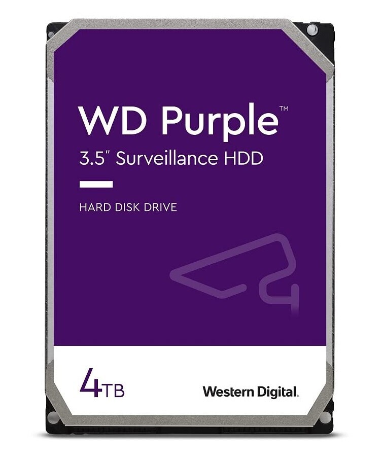 HDD Video Surveillance WD Purple 4TB CMR, 3.5&#39;&#39;, 256MB, SATA 6Gbps