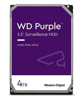HDD Video Surveillance WD Purple 4TB CMR, 3.5'', 256MB, SATA 6Gbps