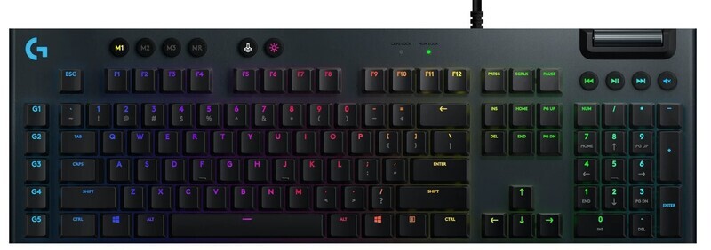 LOGITECH G815 Corded LIGHTSYNC Mechanical Gaming Keyboard - CARBON - US INT&#39;L - TACTILE