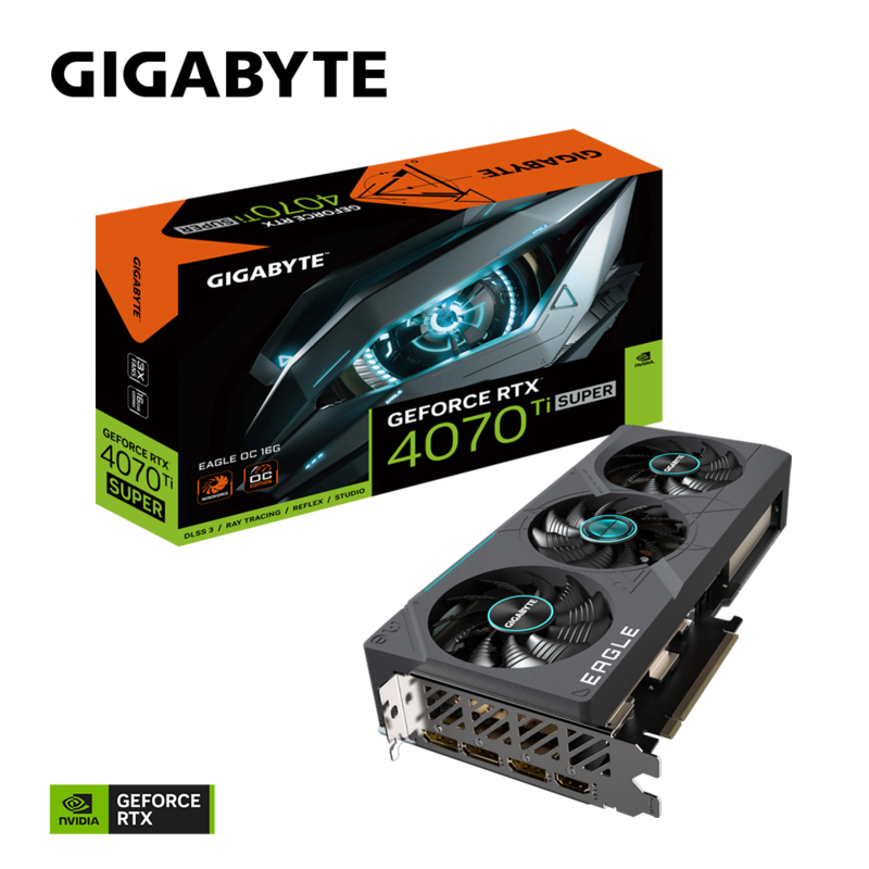 Gigabyte GeForce RTX 4070 Ti Super Eagle OC 16G, 16GB GDDR6X