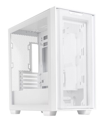Case ASUS A21, Micro-ATX, tempered glass, white