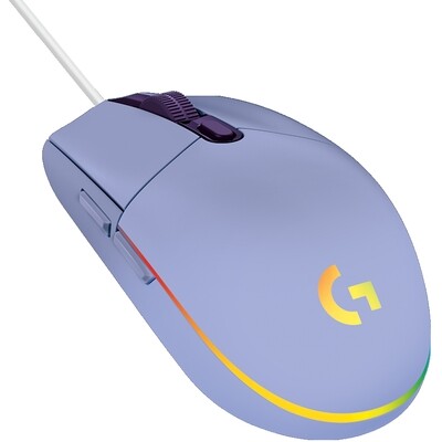 LOGITECH G102 LIGHTSYNC Corded Gaming Mouse - LILAC