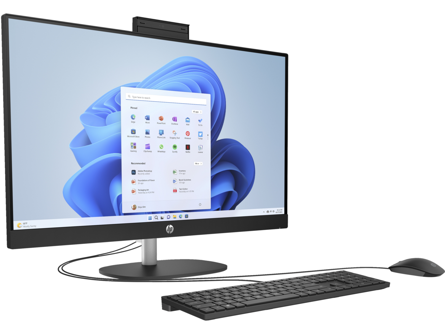 HP All-in-One 27-cr0045ny Intel Core i5-1335U 27inch FHD AG 2x8GB DDR4 512GB PCIe NVMe SSD Freedos 3.0 Jet Black 3y