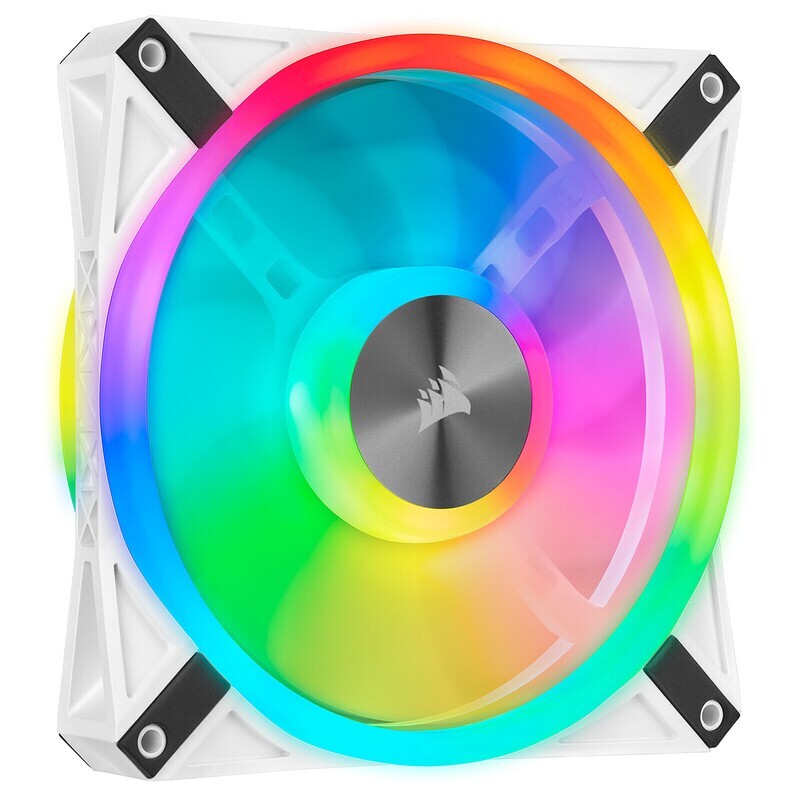 Corsair iCUE QL140 RGB 140mm PWM White Fan | 1 Fan Pack | Fan size: 140mm x 25mm