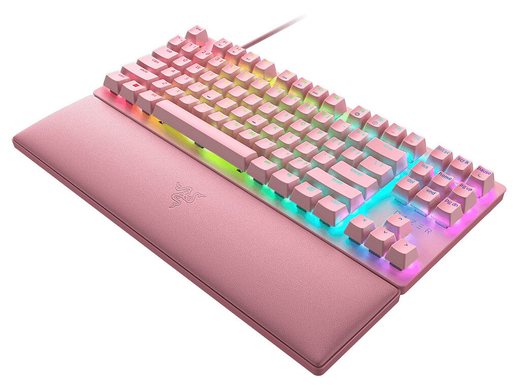 Keyboard Razer Huntsman V2 Tenkeyless Quartz, Linear Optical Switch, US HR