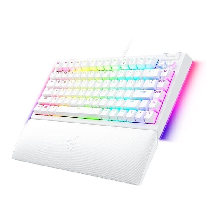 Keyboard Razer BlackWidow V4 75%, White, US HR