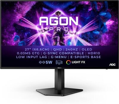 AGON AG276QZD, 26,5", OLED, 2XHDMI, 2xDP, QHD, 240