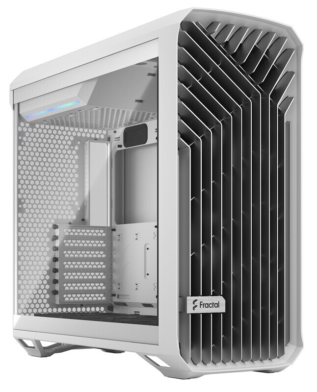 Case Fractal Torrent White TG Clear, bijelo, bez nap.