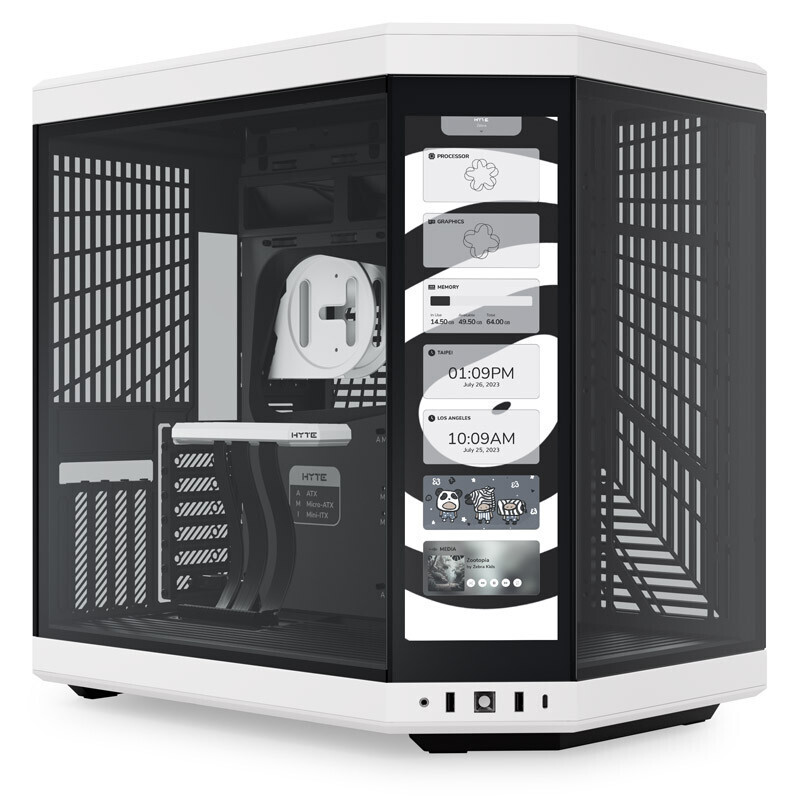 Hyte Y70 Midi Tower Touch - Black/White