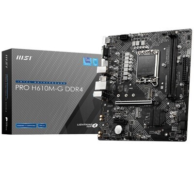 MSI Mainboard Desktop PRO H610M-G DDR4 (LGA1700, DDR4, mATX)