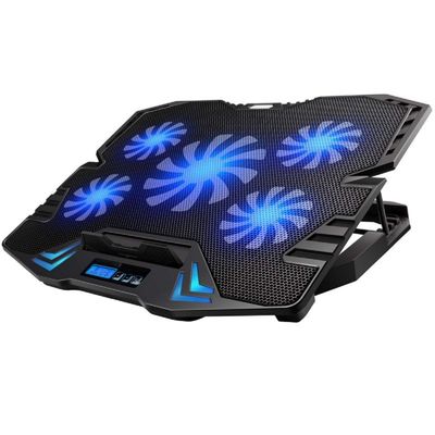 Stand Laptop cooling pad 17&quot;, 5 silent fan, 2x USB, Ewent EW1259
