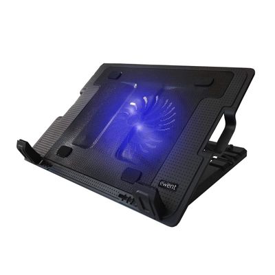 Stand Laptop cooling pad 17&quot;, silent fan, 2x USB, Ewent EW1258