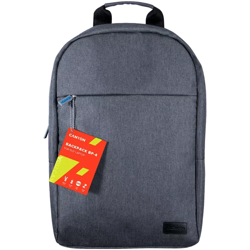 CANYON BP-4, Backpack for 15.6&#39;&#39; laptop, material 300D polyeste, Gray, 450*285*85mm,0.5kg,capacity 12L