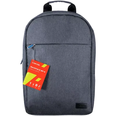 CANYON BP-4, Backpack for 15.6&#39;&#39; laptop, material 300D polyeste, Gray, 450*285*85mm,0.5kg,capacity 12L
