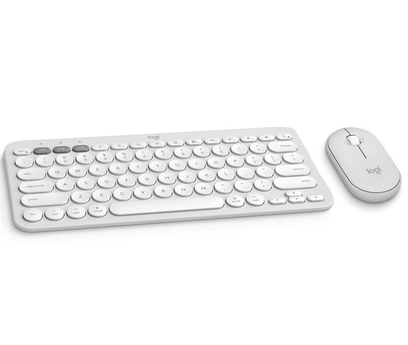 LOGITECH Pebble 2 Bluetooth Keyboard Combo - TONAL WHITE