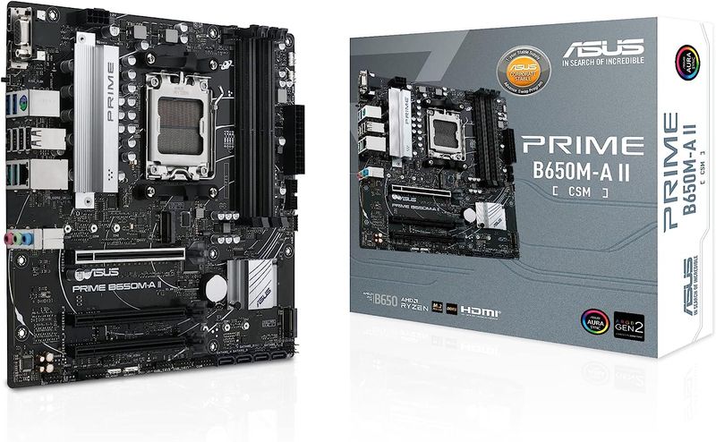 ASUS Mainboard Desktop PRIME B650M-A II-CSM (AM5, DDR5, mATX)