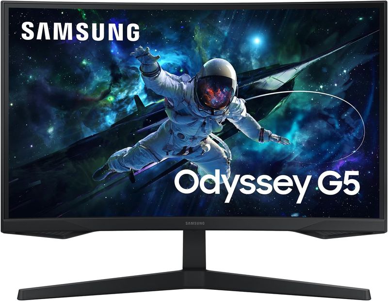Samsung LS27CG552EUXEN, 27, 16:9, Panel VA, 2560x1440, 300 cd/m2, Kontrast 2.500:1, 178°,178°, 1 ms, 3,5 mm Audio Jack, DP, HDCP, HDMI, Zakr ivljeni, Boja Crna, Frekvencija osvježavanja 165Hz