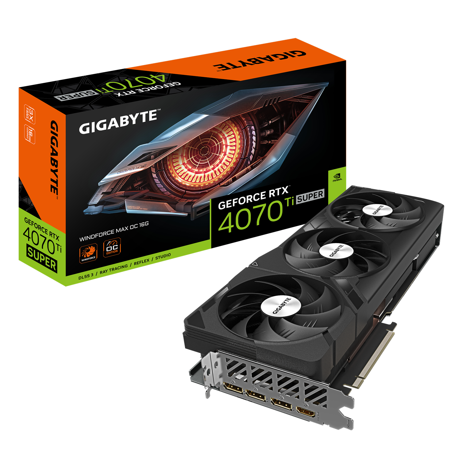 Gigabyte GeForce RTX 4070 Ti Super Windforce MAX OC 16G, 16GB GDDR6X