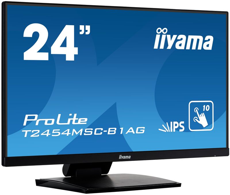 IIYAMA Monitor 24&quot; PCAP 10-Points Touch Screen, Anti Glare coating, 1920 x 1080, IPS-panel, Slim Bezel, Speakers, VGA, HDMI, Height Adjust., 250 cd/m2, USB 3.0-Hub (2xOut), 1000:1 USB Touch Interface