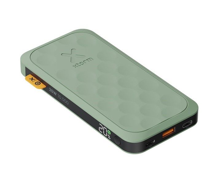 Powerbank Xtorm Fuel 20W, 10.000 mAh, 2x USB-C PD 20W, USB-A QC 3.0, Sage Green